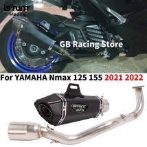 Aufstecken für Yamaha Nmax 125 155 nmax155 2020 2021 2022 Voll system Motorrad Auspuff Flucht Moto Front Link Rohr 51mm Schall dämpfer