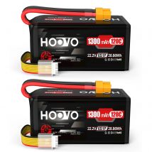 Batteria Lipo RC HOOVO 6S 22.2V 1300mAh 120C Batteria Lipo con spina XT60 per RC Auto Aereo Elicottero Barca Buggy Hobby