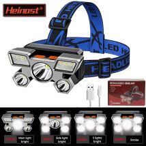 Outdoor Hohe helligkeit 5LED Headset taschenlampe Outdoor haushalt tragbare USB wiederaufladbare Angeln bergmann lampe Starke scheinwerfer