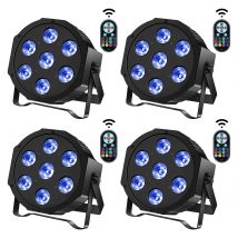U'King 4PCS Bühne Licht 7x3W RGBW LED Par Licht DMX 7 Kanal Licht Sound aktiviert Party Licht Für Nachtclub Party Disco DJ KTV