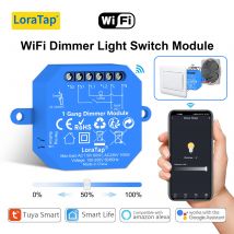 LoraTap Tuya Smart Life Dimmerabile Interruttore della luce a LED Relè Mini modulo Temporizzatore di controllo remoto Funziona con Google Assistant Alexa