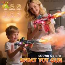 HUIQIBAO Electric MP5 Toy Fully Automatic Continuous Firing Submachine Gun with Light Smoke Function Adult Outdoor Battle Toys