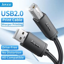 Jasoz USB B to USB A Printer Cable High Speed USB 2.0 Type A to B Male Cable for Canon Epson HP ZJiang Label Printer Cord 10m