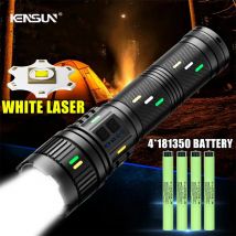 Long Range Tactical Torch With Luminous Strip High Power LED Flashlight USB Rechargeable Powerful Lantern Strong Light Lamp