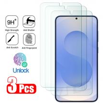 3PCS Gehärtetem Glas Für Samsung Galaxy S25 S24 Ultra S24FE Screen Protector Für S25 Plus S24 FE Glas Fingerprint entsperren