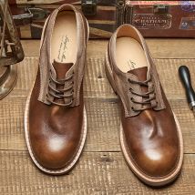 Amikaki Herren hand gefertigte Top Layer Rindsleder Stiefel Echt leder Retro Arbeits kleidung Fallschirm jäger Big Toe Schuhe Outdoor Walking Camp