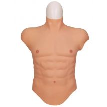 EYUNG Silicone Male Muscle Suit Crossdressing Men Fake Muscle Suit Half Bodysuit Fake Man Muscles Silicone Fake Chest Cosplay