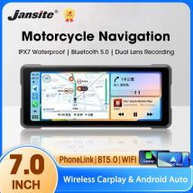7 Zoll Motorrad Carplay Navigation drahtlose Moto Carplay Android Auto Display IPX7 wasserdicht Dual Lens DVR Touchscreen