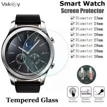 5 Stück runde Smartwatch Displays chutz folie Durchmesser 30mm 29mm 28mm 27mm 26mm 25mm 24mm 23mm Schutz folie aus gehärtetem Glas