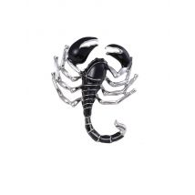 Dmari Women Men Brooch Enamel Golden And Silver Color Scorpion Lapel Pins Metal Badge Daily Accessories Jewelry For Clothing