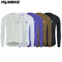 YKYWBIKE 2025 Maglia da ciclismo da uomo Primavera Pro Team Camicia da bicicletta Manica lunga Traspirante Bici da strada Maillot Abbigliamento da ciclismo MTB
