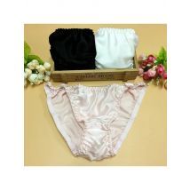 5pcs/lot Mulberry  female pure silk panties female silk bikini triangle panties pure silk pants
