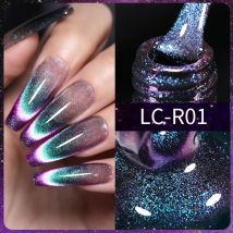 LILYCUTE 7ML Regenbogen 9D Katze Magnetische Gel Nagellack Funkelnden Bunten Semi Permanent Soak Off UV Gel Polnisch lack Nail art