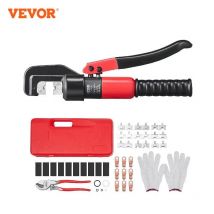 VEVOR AWG12-2/0 Narzędzie do zaciskania Zacisk hydrauliczny do końcówek akumulatorowych z miedzi i aluminium, z szczypcami tnącymi, rękawicami
