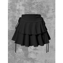 Neuer Einfarbiger Rock für Damen Sommer Mode Outdoor Vielseitig Hochgeschnittener Schlanker Rock mit Elastischem Bund Kurzer Rock Sofort Lieferbar