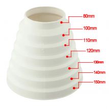 Connettore per tubo ventola estrattore riduttore condotto 80 100 110 120 130 140 150mm per condotto di ventilazione ventola condotto aria tubo