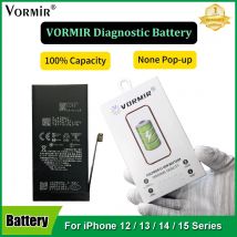 Vormir-Diagnosebatterie, 100 % Kapazität, für iPhone 12, 13 Mini, 14, 14Plus, 15Pro Max, zeigt Originalteile, keine Fehlernachricht, Pop-up