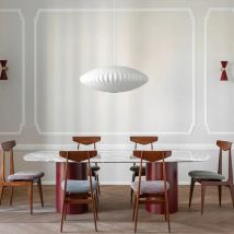 Dania Design Bubble Silk Lampa wisząca Żyrandol Zawieszenie Wiszące Światło do Jadalni Salon Kuchnia Wyspa Sypialnia Loft