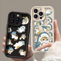 Süße m-mofus ands Katze Handy hülle für iPhone 16 15 14 13 12 11 pro max mini xr xs x 7 8 plus weiche TPU-Rückseite mit Hands ch laufe