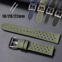 18mm 20mm 22mm Hochwertiges Segeltuch Oxford Leder Uhrenarmband für Seiko für Omega Männer Frauen Quick Release Stoff Uhrenarmbänder