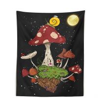 Mushroom Tapestry Wall Hanging Psychedelic moon snails Carpet Night Sky Moon Snail Gift For Home Room Decor Bohemian Decor