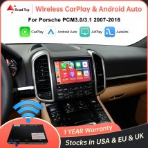 Road Top Wireless CarPlay Android Auto per Porsche Macan Cayman Cayenne Panamera PCM3.1 con funzioni AirPlay Mirror Link