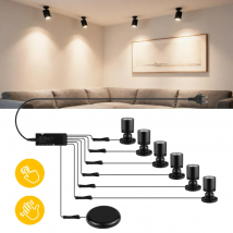 Touch Dimmbarer LED-Strahler 12V 3W Wand-Deckenleuchte für Wein, Kunstwerk, Aufbewahrung, Vitrine, Beleuchtung, 1–10 Stück Mini-Spot-Licht