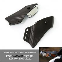 Für Yamaha YZF R6 ZF R1 2000-2020 Universal Motorrad Seite Flügel Verkleidung Spoiler Einstellbare Flanke Spoiler Verkleidung mit Spiegeln