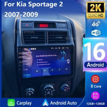 Android 16 Carplay Auto Per Kia Sportage 2 2007 2008 2009 Autoradio DSP Multimedia 2Din Lettore Stereo Video Senza Fili 360 Macchina Fotografica