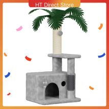 Palma per gatti in quercia e tè Coca Cola 90,5 cm Tiragraffi moderno Albero da arrampicata per gattini con piattaforma per grotta di gatto Corde in sisal