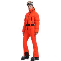 Gsou Snow Winter Warm One Piece Ski Suit Wear-resistant Waterproof Down-filled Ski Wear Outdoor Female Snowboard Snowsuit