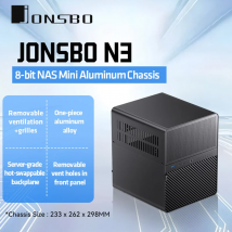 JONSBO N3 NAS Mini Case All-In-One telaio ITX In alluminio 8 supporto per disco rigido 130mm CPU Cooler scheda grafica da 250mm con ventola da 100mm * 2