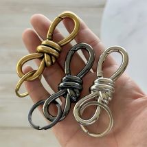 New Keychain Unisex Couple Key Ring Knot Buckle Butterfly Buckle 8-Shaped Buckle Original Design Keychain Pendant Accessories