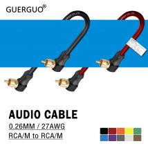 Cavo di prolunga audio stereo RCA maschio da 90 gradi a RCA maschio ad angolo retto per altoparlante sistema Hi-Fi amplificatore HDTV Home Theater