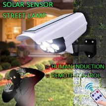 3 Modes Multi-angle Lighting High Simulation Camera Solar Surveillance Lights 77 LED/COB Outdoor Motion Sensor Wall Light