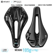 RYET Sella per bicicletta stampata in 3D Sella in carbonio ultraleggera 135mm 143mm Sella per bici per MTB Ghia Sedile per bici da strada Parti di biciclette