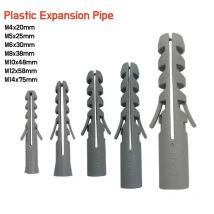 10 ~ 100 pz Tubo di Espansione In Plastica Ancoraggi A Parete Tappi Grigio Vite Autofilettante Tubo di Nylon M4 M5 M6 M8 M10 M12 M14