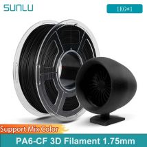 SUNLU PA6-CF 3D Filament 1.75mm Carbon Fiber-Textured Nylon Filament for Industrial Parts&3D Printer ,0.5KG/1KG Spool