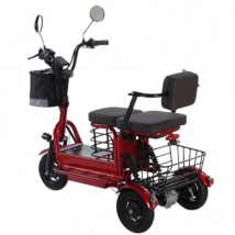 Elektryczny trójkołowy skuter 800W dla rodziców i dzieci, z wyjmowaną baterią 48V, zasięg 90km, niebiesko-szary, dwuosobowy skuter inwalidzki dla seniorów, 3 koła.