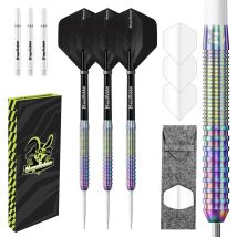 MageRabbit 90 % Wolfram, hochkarätiges Dart-Set für wettbewerbsfähiges Spielen, 23 g, mit Flügeln, Stielen (Wellen) und Geldbörse