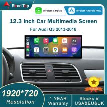 RoadTop 12.3 pollici Per Audi Q3 2013-2018 Wireless CarPlay Display Multimediale Android Auto Airplay Funzione Autoolink