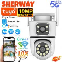 Tuya 10MP Dual-Objektiv 5G Wifi Kamera PTZ Outdoor 4K HD Dual Screen Home Security-schutz Kamera farbe Nachtsicht Überwachung