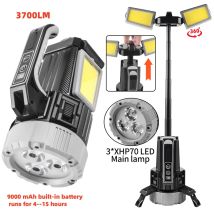 Lampada da lavoro a doppia luce SQ-G18 3700LM |   Torcia LED IPX4 da 9000 mAh con display digitale e 9 modalità per campeggio, cantiere, emergenza