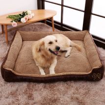 Hundebett für große und mittelgroße Hunde, rechteckig, für Hunde, Katzen, Haustier, Schlafsofa, Hauskissen, beständig gegen Kauen, abnehmbar, waschbar