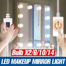 Lampadina per specchio per trucco a LED Lampada da toeletta Dimmerabile Casa Bagno Camera da letto Specchi Decorazione Illuminazione Bianco/Rosa USB DC 5V