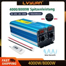 Convertitore di potenza da 8 kW DC12V/24V a AC220V 50Hz Inversor a onda sinusoidale pura Carava/Cruise Alimentatore Convertitore ventola intelligente