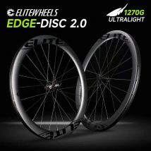 ELITEWHEELS EDGE 2,0 juego de ruedas de disco de carbono ultraligero 1270g sistema de trinquete 36T HUB ala 20 radios centert lock cubo de rodamiento de cerámica