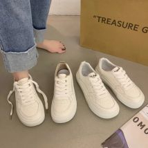 Flache Damenschuhe aus echtem Leder, Frühling und Herbst, modische und atmungsaktive Damen-Freizeitschuhe, verschleißfestes Leder, weiße Turnschuhe