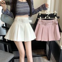 Plissee-Miniröcke für Damen, hohe Taille, ästhetisch, adrette, All-Match-Sommer-Kawaii-Kleidung, niedliche koreanische Mode, Giaphen 2015, Girls Pure
