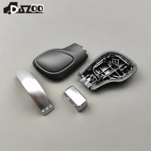 Chrom Matt mit Leder Schaltknauf Getriebe Seitenabdeckung DSG Emblem für VW Golf 6 7R GTI Passat B7 B8 CC R20 Jetta MK6 GLI
